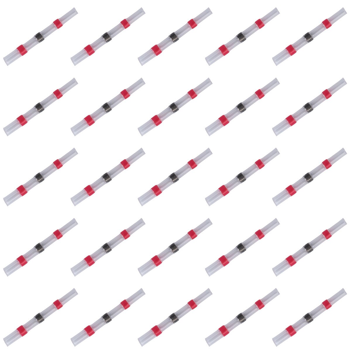10 Pack MOLEX Perma Seal Heat Shrink Female Quick Disconnect Connectors – 22-18 AWG, .250 Tab, Red